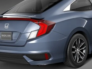 होंडा सिविक कूप एलईडी 2017 3D मॉडल