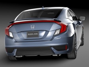 Honda Civic Coupe Led 2017 3D 模型