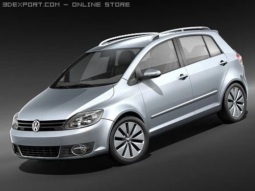 Volkswagen Golf Plus 2009 3D Model .c4d .max .obj .3ds .fbx .stl .blend 