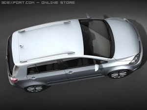 Volkswagen Golf Plus 2009 3D Model