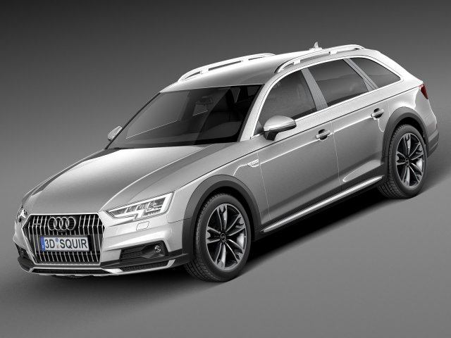 Audi A4 Allroad Quattro 2017 3D Модель .c4d .max .obj .3ds .fbx .stl .blend