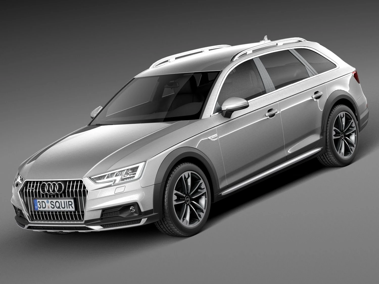 Audi A4 Allroad Quattro 2017 3D Model .c4d .max .obj .3ds .fbx .stl .blend 