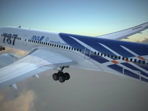 Boeing 787 Dreamliner Ana Airlines 3D Model