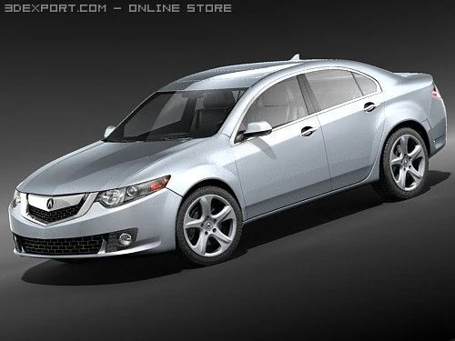Acura TSX 2009 3D Model .c4d .max .obj .3ds .fbx .stl .blend