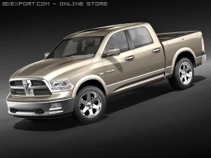 道奇公羊 1500 双排座驾驶室 2009 年 3D 模型