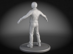 Classic Biker Harley Rider 3D Model