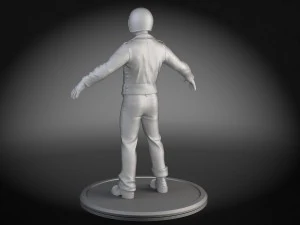 Classic Biker Harley Rider 3D Model