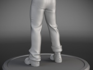 Classic Biker Harley Rider 3D Model