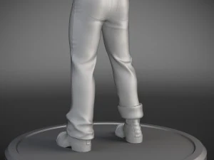 Classic Biker Harley Rider 3D Model