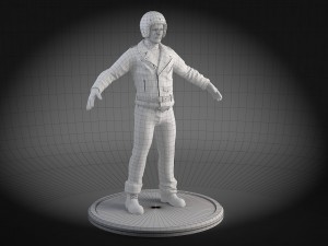 Classic Biker Harley Rider 3D Model