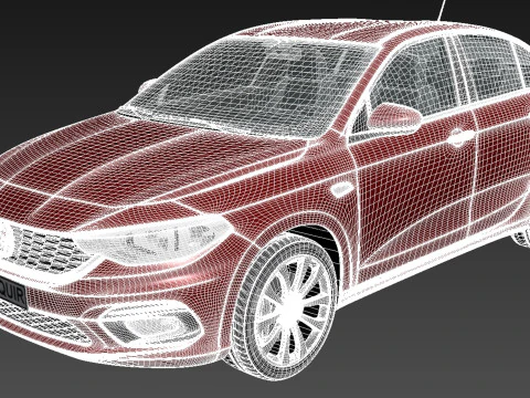 Fiat Tipo 2016 3D Model