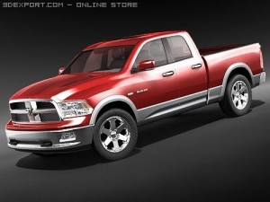 Dodge Ram 2009 Double Cab midpoly 3Dモデル
