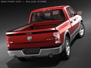 Dodge Ram 2009 Double Cab midpoly 3Dモデル