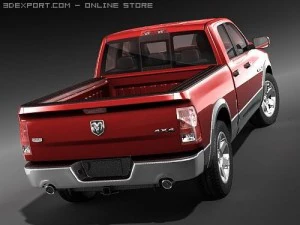 Dodge Ram 2009 Double Cab midpoly 3D Model