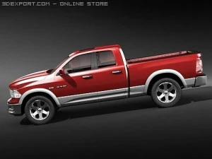 Dodge Ram 2009 Double Cab midpoly 3D Model