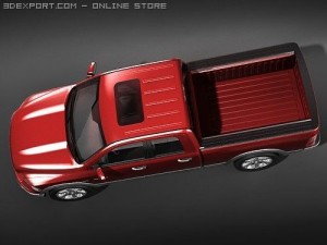 Dodge Ram 2009 Double Cab midpoly 3Dモデル