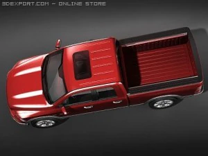 Dodge Ram 2009 Double Cab midpoly 3D Model