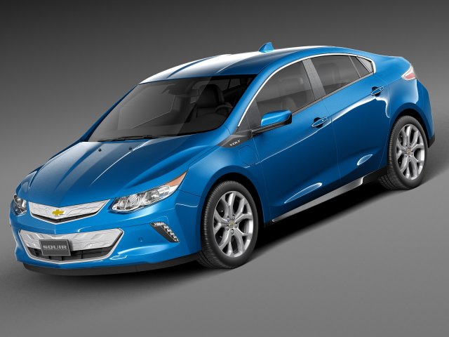 Chevrolet Volt 2016 3D 模型 .c4d .max .obj .3ds .fbx .stl .blend