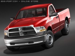 Dodge Ram 2009 Regular Cab 3D Model