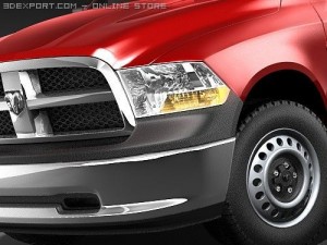 Dodge Ram 2009 Regular Cab 3D Model