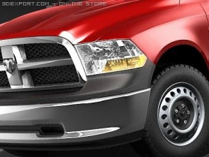 Dodge Ram 2009 Regular Cab 3D Model