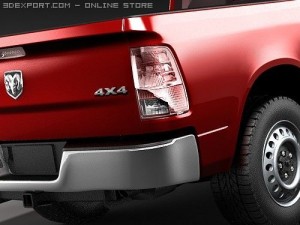 Dodge Ram 2009 Regular Cab 3D Model