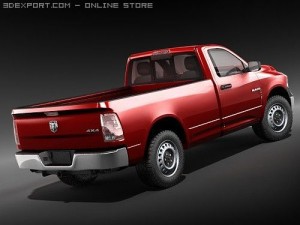 Dodge Ram 2009 Regular Cab 3D Model