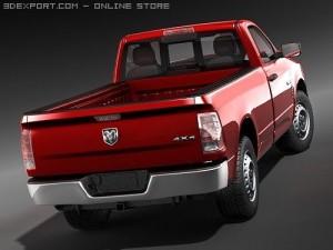 Dodge Ram 2009 Regular Cab 3D Model