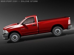 Dodge Ram 2009 Regular Cab 3D Model