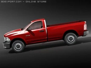 Dodge Ram 2009 Regular Cab 3D Model