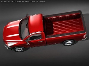 Dodge Ram 2009 Regular Cab 3D Model