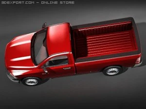 Dodge Ram 2009 Regular Cab 3D Model