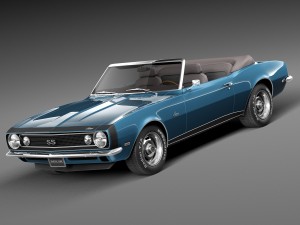 Chevrolet Camaro SS Convertible 1967 3D 모델