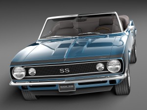 Chevrolet Camaro SS Convertible 1967 3D Model