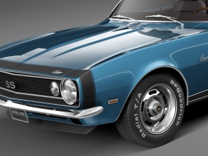 Chevrolet Camaro SS Convertible 1967 3D Model