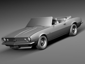 Chevrolet Camaro SS Convertible 1967 3D Model