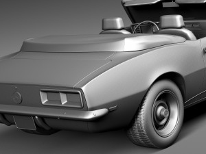 Chevrolet Camaro SS Convertible 1967 3D Model
