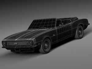 Chevrolet Camaro SS Convertible 1967 3D Model