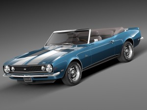 Chevrolet Camaro Z28 Convertible 1967 3D 模型