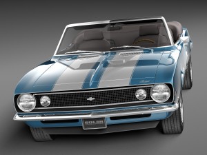 Chevrolet Camaro Z28 Convertible 1967 Model 3D