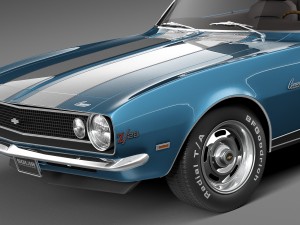 Chevrolet Camaro Z28 Convertible 1967 Model 3D