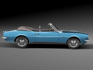 Chevrolet Camaro Z28 Convertible 1967 Model 3D
