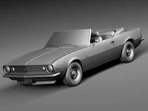 Chevrolet Camaro Z28 Convertible 1967 Model 3D