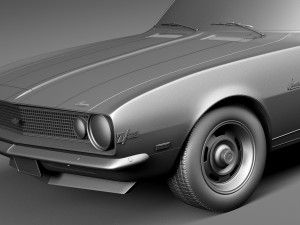 Chevrolet Camaro Z28 Convertible 1967 Model 3D