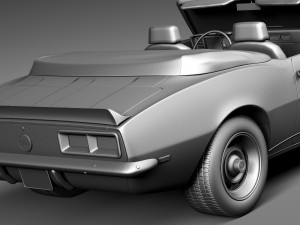 Chevrolet Camaro Z28 Convertible 1967 Model 3D