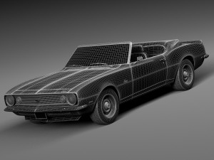 Chevrolet Camaro Z28 Convertible 1967 Model 3D