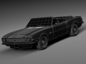 Chevrolet Camaro Z28 Convertible 1967 Model 3D