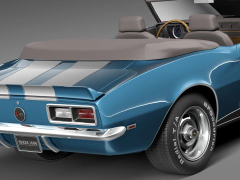 Chevrolet Camaro Z28 Convertible 1967 3D Model