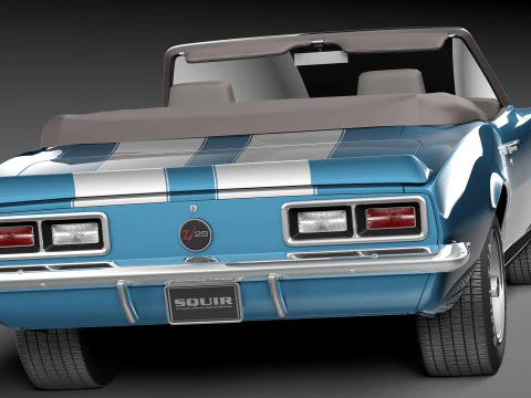 Chevrolet Camaro Z28 Convertible 1967 3D Model