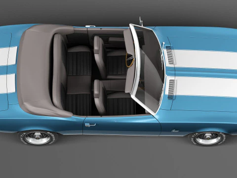 Chevrolet Camaro Z28 Convertible 1967 3D Model